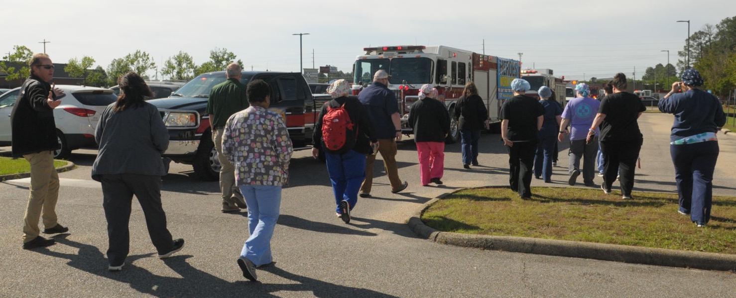 First responders give rolling salute to local health care workers
